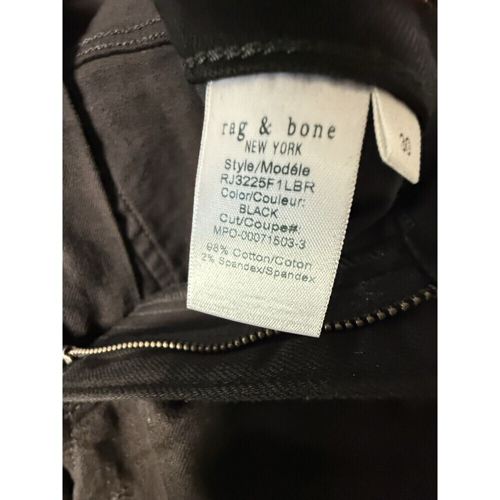 Rag and Bone Dylan Low Rise Boyfriend Black Jeans Womens Size 30 NWT $198 - Picture 8 of 11
